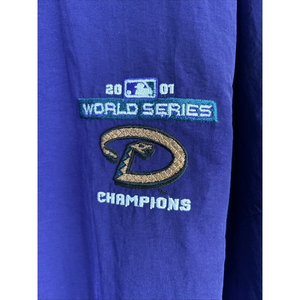 Arizona Diamondbacks 2001 World Series Pullover Jacket Purple XXL Y2K